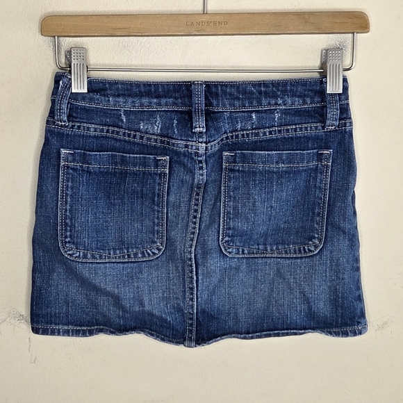 Gap Kids Denim | Girls Denim Jean Mini Skirt Floral Embroidery Size 12 - Picture 3 of 6